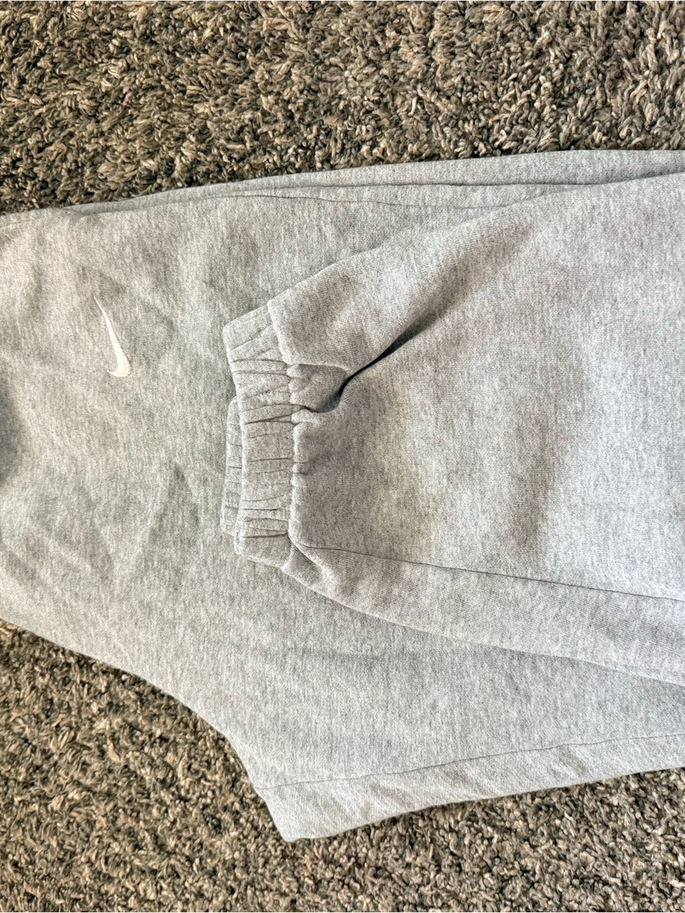 Nike Light Gray Sweatpants with White Swoosh